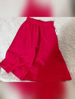 Old Navy Red Tafetta Midi-Skirt